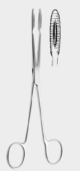 Затискач губчастий ГРОССА – МАЙЄРА (GROSS MAIER) без фіксатора, 26,5 см (cm), вигнутий